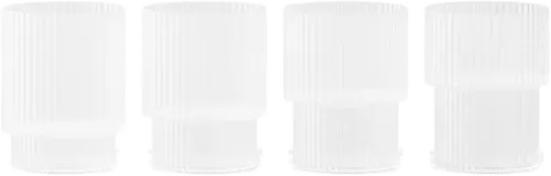 Ripple glasses - set of 4 - Frosted