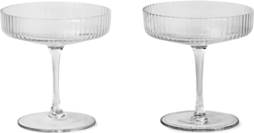 Ripple champagne set of 2 - clear