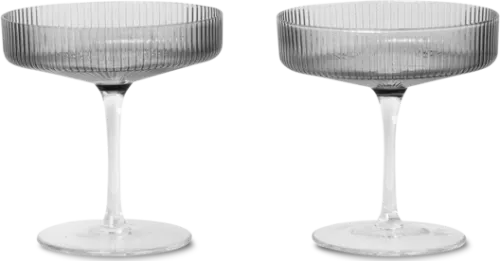 Ripple champagne set of 2 - smoked
