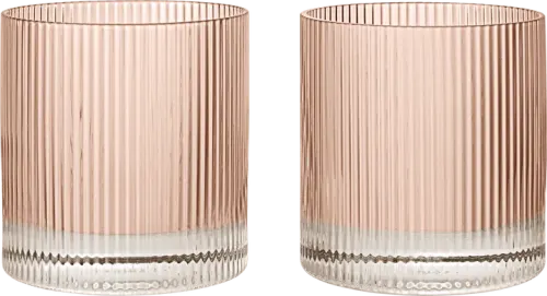 Ripple Tumbler Glasses - Set of 2 Blush 