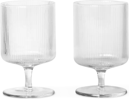Ripple wine glasses set of 2 - clear