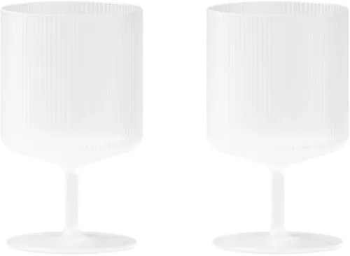 Ripple wine glasses - set of 2 - Frosted
