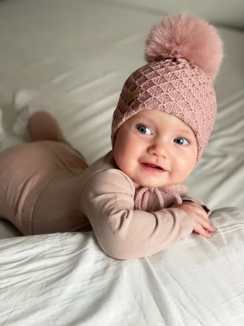 RÚN ungbarnahúfa - Bleik