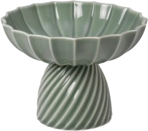 Samsurium bowl on foot - Eucalyptus
