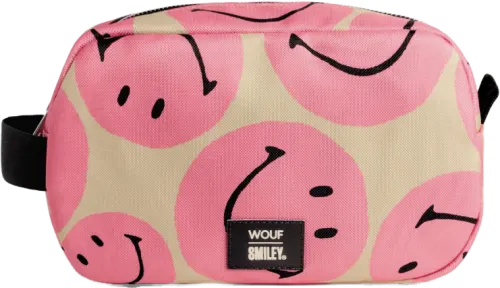 Smiley Pink Large Toiletry Bag 