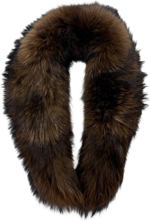 RÖKKUR Refaskinns kragi - Dark Brown
