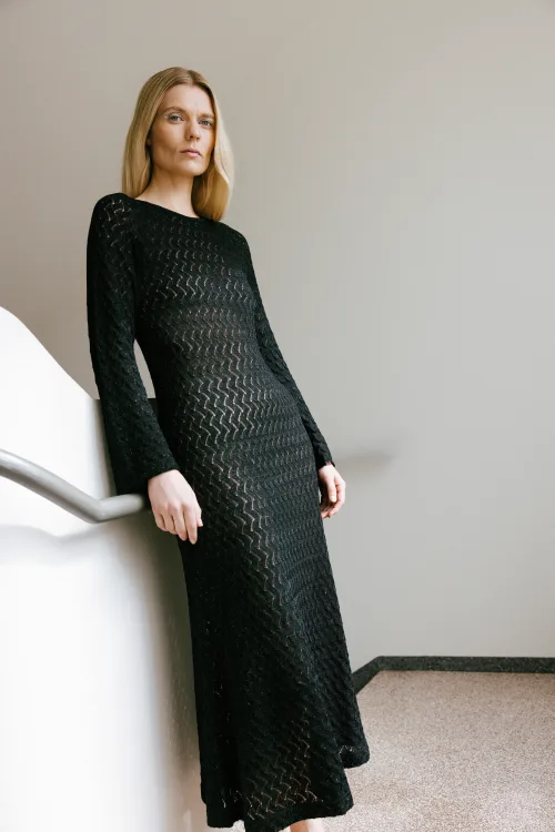 LENA DRESS / BLACK SPARKLE