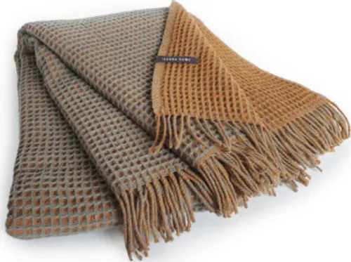 Ihanna Home teppi vöfflur rust/grey
