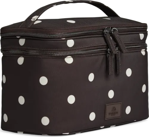 TreasureMBG Toiletry Bag Rec Polka Dot Brown