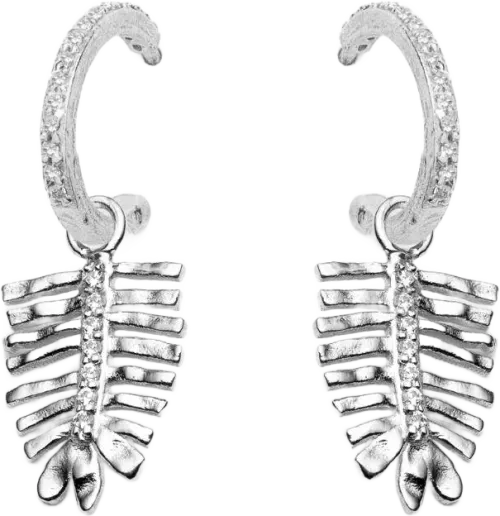 Tulsi Leaf Earrings - Silver