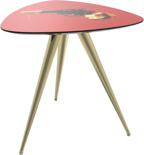 Wooden table with metal  legs - Revolver