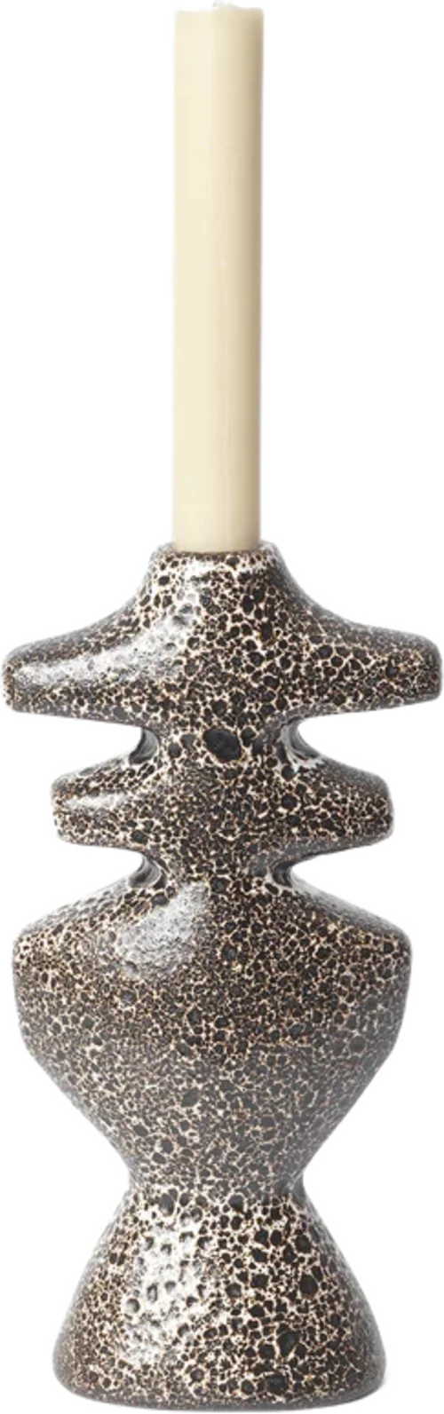Yara Candle Holder - Large- Brown Spot