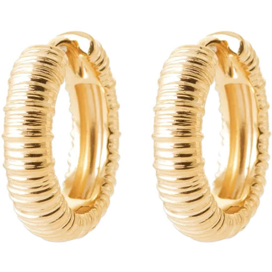 18 kt gullhringir skornir huggies 20mm