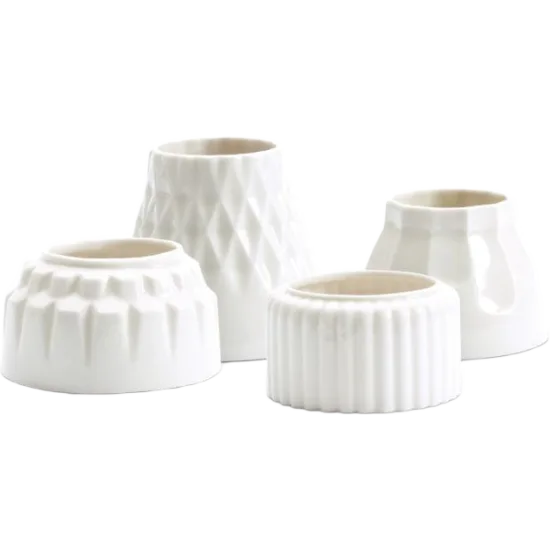 Alba Flock 4 Votive Candle Holders