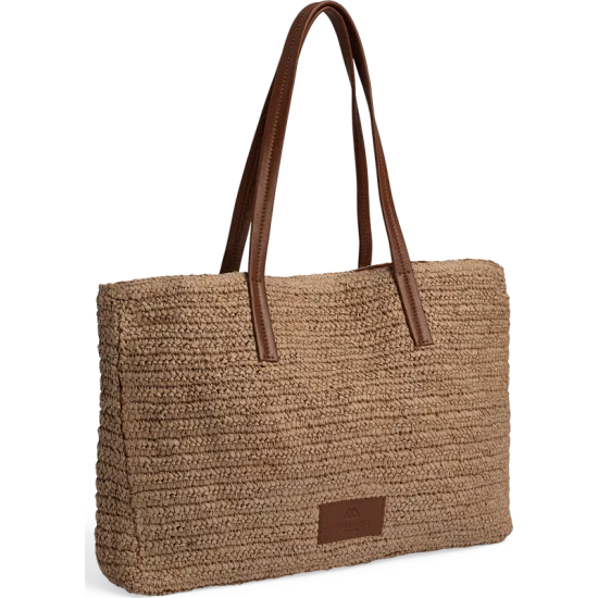AvaniMBG Shopper, Raffia Natural/Cognac