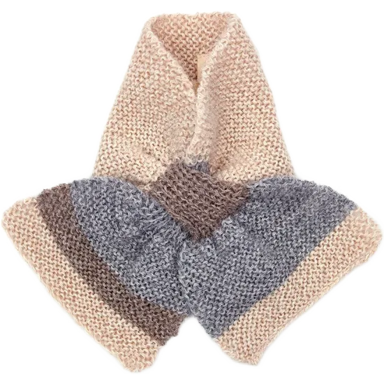 Baby Scarf - Cream/Grey