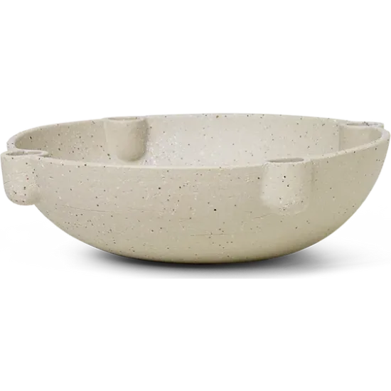 Bowl Candle Holder - L - Ceramic Light Grey