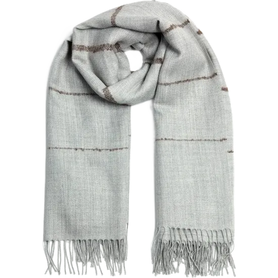 Classic Shawl - Light Grey/Brown 