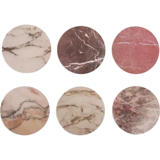 Coaster marble set of 6
