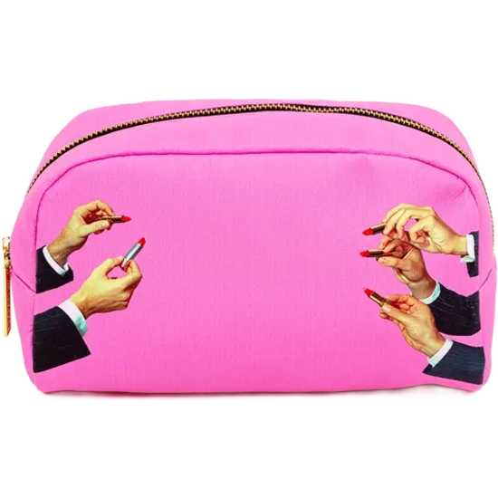 Cosmetic bag - 23x8x13 - Lipsticks pink