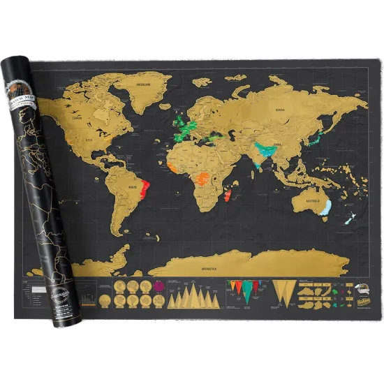 Deluxe scratch map