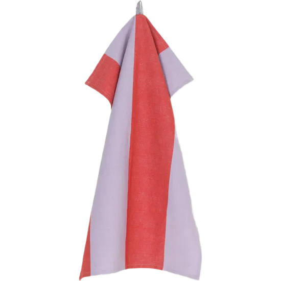 Hale Tea Towel - Red/Lilac