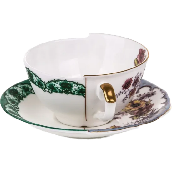 HYBRID - Isidora Teacup with saucers in porcelain 