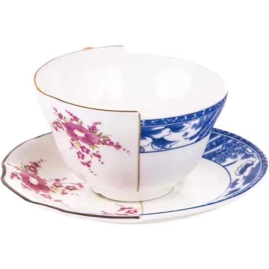 Hybrid - Zenobia Teacup with saucer in porcelain