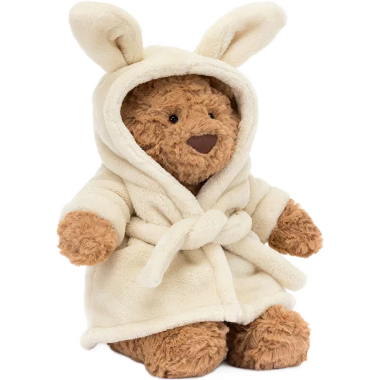 Jellycat bear in a bathrobe 