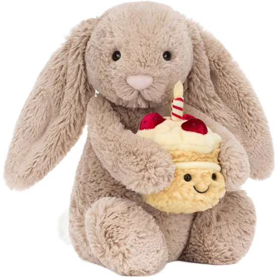 Jellycat beige birthday medium