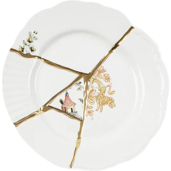 Kintsugi Dessert Plate in Porcelain cm21