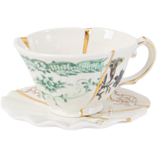 Kintsugi Tea set of cup and saucer