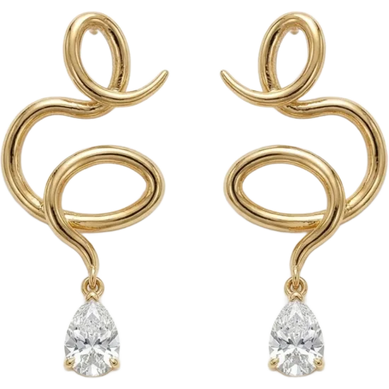 Medusa waterdrop earring