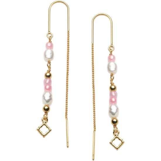 Community beaded Chain Earring