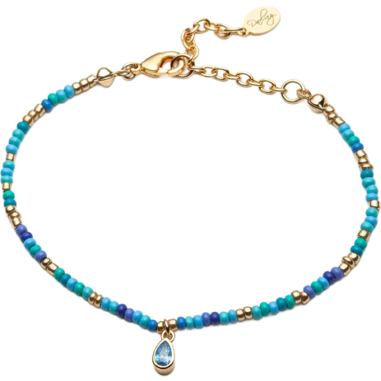 Water Drop beaded Bracelet - Blue