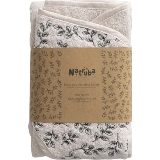 Natruba - Terry Towel Hooded Creme
