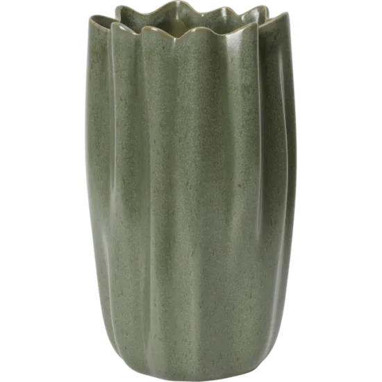 Nium Vase - H23 - Dark Sage
