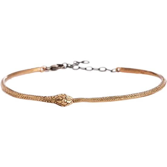 Orrifinn Ouroboros - Brons armband, snáka-spöng m/ keðju
