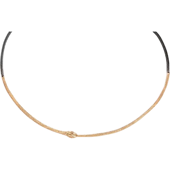 Orrifinn Ouroboros - Brons hálsmen, stutt snáka-spöng