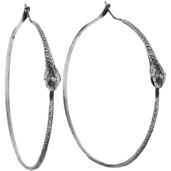 Orrifinn Ouroboros - Silfur Eyrnalokkar, hringir (hoops)