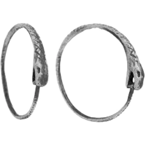 Orrifinn Ouroboros – Silfur eyrnalokkar, lítill hringur