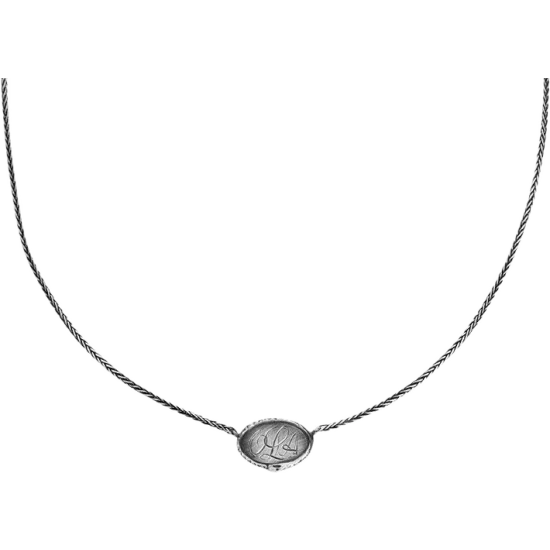 Orrifinn Ouroboros - Silfur hálsmen, lítil plata, liggur þvert