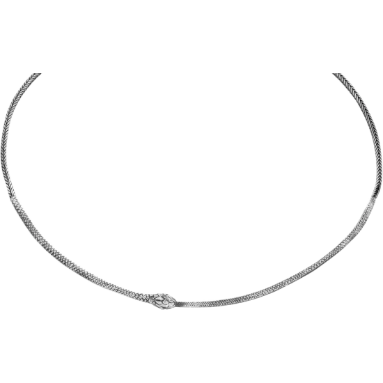 Orrifinn Ouroboros - Silfur hálsmen, stutt snáka-spöng