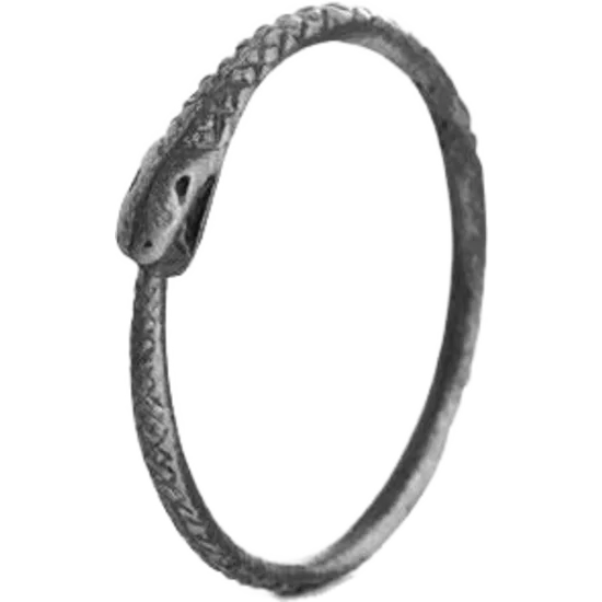 Orrifinn Ouroboros - Silfurhringur, mjór snákur