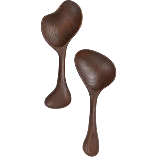 Os Salad Servers Dark Brown