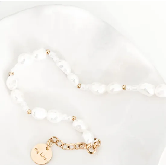 Perluarmband My letra