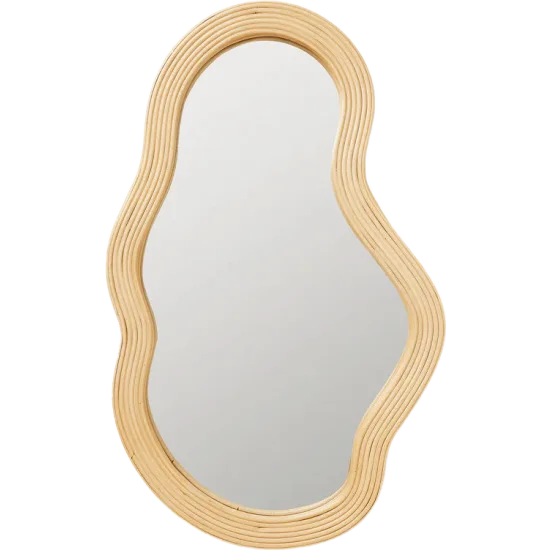 Pond Mirror Medium Ratten Natrual