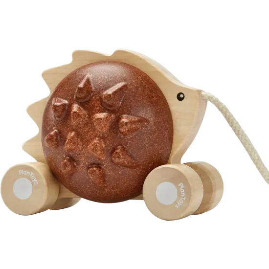 Pull along - Hedgehog - Brown