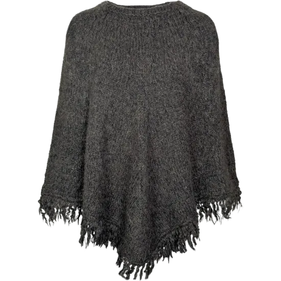 Reykir poncho, lava tweed