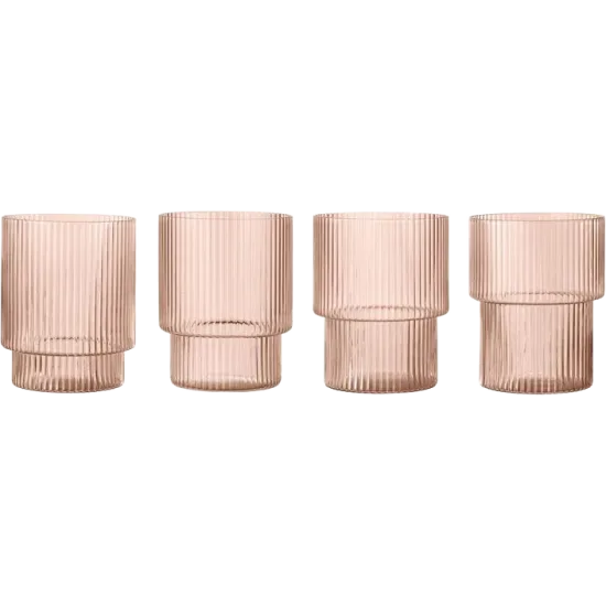 Ripple Glasses Set of 4 - Blush